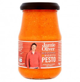 Jamie Oliver Red Pepper & Ricotta Pesto  Glass Jar  190 grams